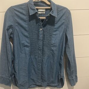 J Crew Tuxedo Style Denim Shirt